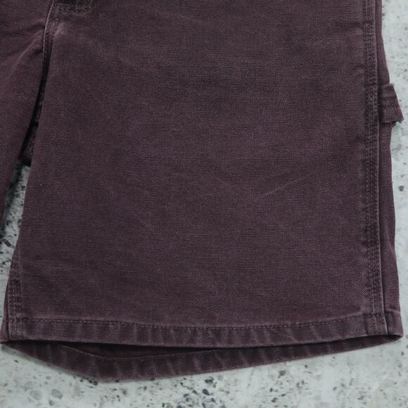 RARE Vintage Carhartt B24 BRG Burgundy Purple Carpenter Shorts 29.5x7.25 - Picture 11 of 13